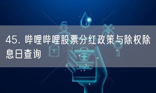 45. 哔哩哔哩股票分红政策与除权除息日查询