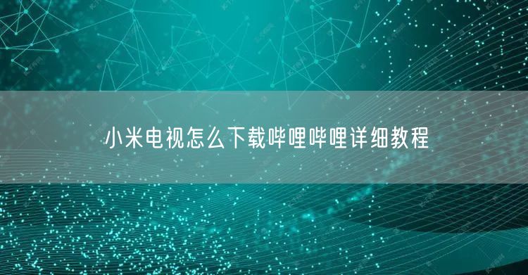 小米电视怎么下载哔哩哔哩详细教程
