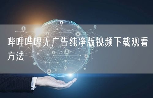 哔哩哔哩无广告纯净版视频下载观看方法