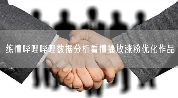 练懂哔哩哔哩数据分析看懂播放涨粉优化作品