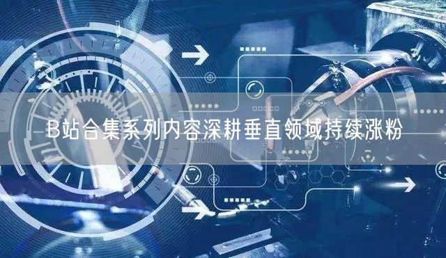 B站合集系列内容深耕垂直领域持续涨粉